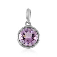 Rose de France Amethyst Silver Pendant