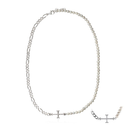 Freshwater pearl Silver Necklace (TPC)