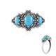 Sleeping Beauty Turquoise Silver Ring (Desert Chic)