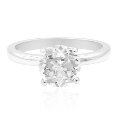 White Topaz Silver Ring