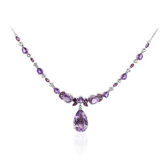 Rose de France Amethyst Silver Necklace