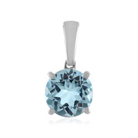 Sky Blue Topaz Silver Pendant