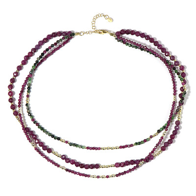 Mozambique Ruby Silver Necklace (Riya)
