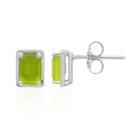 Brazilian Green Opal Silver Earrings