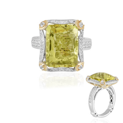 Ouro Verde Quartz Silver Ring (Dallas Prince Designs)