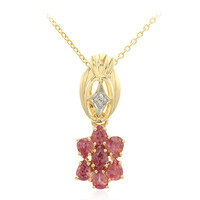 18K Unheated Padparadscha Sapphire Gold Necklace (AMAYANI)