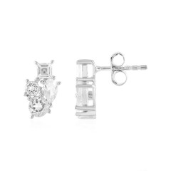 White Topaz Silver Earrings