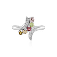 Fancy Tourmaline Silver Ring