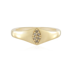 I2 Brown Diamond Silver Ring