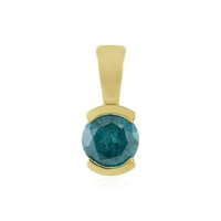 9K I3 Blue Diamond Gold Pendant
