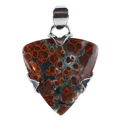 Java Plume Agate Silver Pendant
