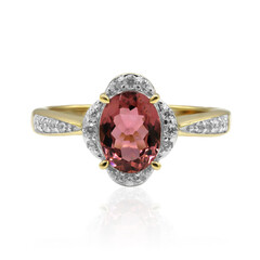 9K Pink Tourmaline Gold Ring (Adela Gold)