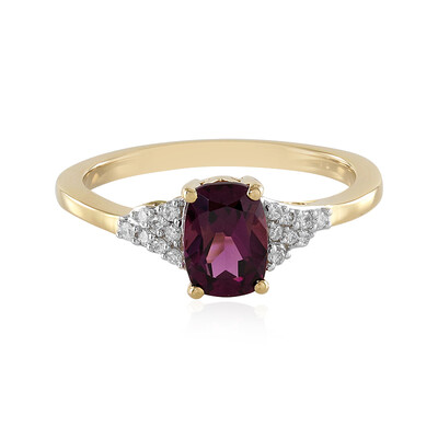 18K Magenta Garnet Gold Ring