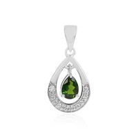Russian Diopside Silver Pendant
