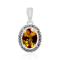 Cognac Scapolite Silver Pendant