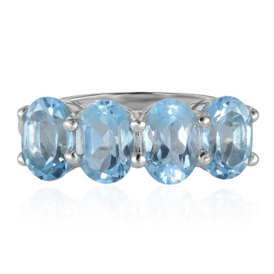 Sky Blue Topaz Silver Ring