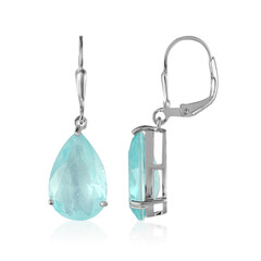 Blue Pastel Quartz Silver Earrings