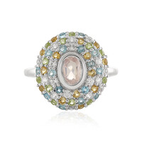Rose Quartz Silver Ring