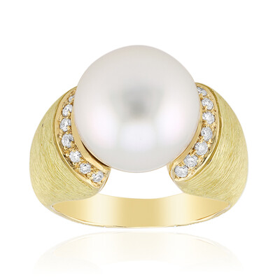 18K White South Sea Pearl Gold Ring (Michelle Albala)