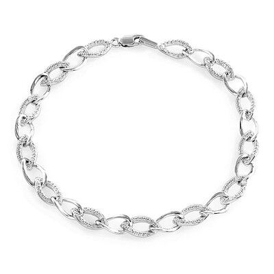 I2 (J) Diamond Silver Bracelet