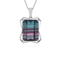 Bi Colour Fluorite Silver Necklace
