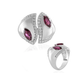 Raspberry Rhodolite Silver Ring (de Melo)