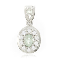 Cuprian Tourmaline Silver Pendant