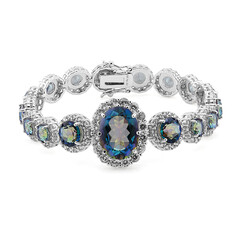 Mystic Blue Quartz Silver Bracelet