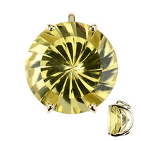 9K Ouro Verde Quartz Gold Pendant