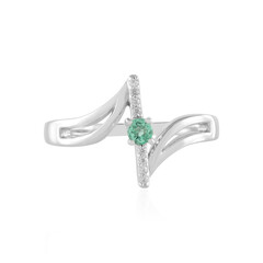 Russian Emerald Silver Ring