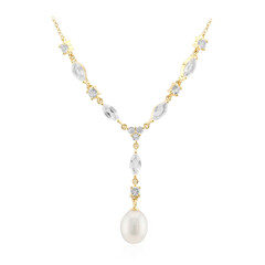 White Freshwater Pearl Silver Necklace