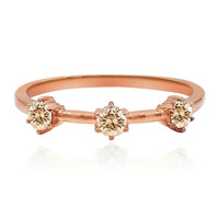 9K SI1 Argyle Rose De France Diamond Gold Ring