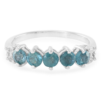 Peacock Kyanite Silver Ring
