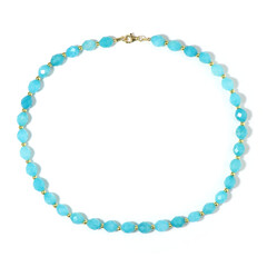 Caribbean Blue Quarz Silver Necklace
