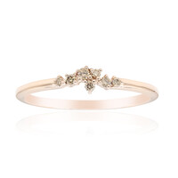 9K SI1 Argyle Rose De France Diamond Gold Ring
