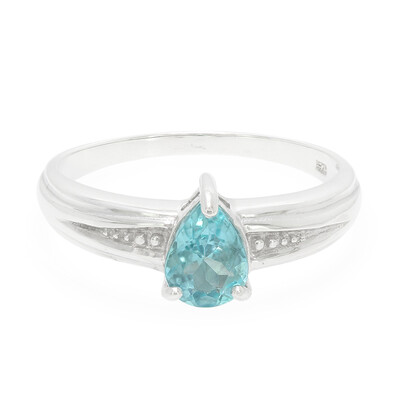 Blue Apatite Silver Ring