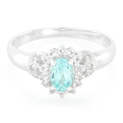 Blue Apatite Silver Ring