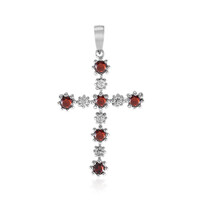 Mozambique Garnet Silver Pendant