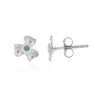 9K I1 Blue Diamond Gold Earrings