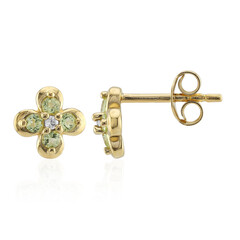 Burmese Peridot Silver Earrings