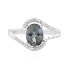 Unheated Tanzanite Silver Ring