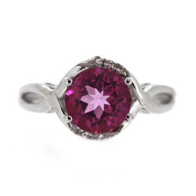 Flamingo Topaz Silver Ring