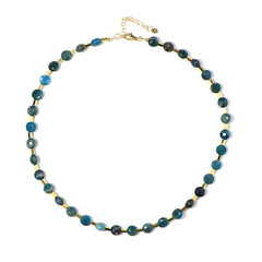 Neon Blue Apatite Silver Necklace