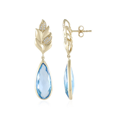 14K Marambaia Topaz Gold Earrings (de Melo)