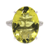 Ouro Verde Quartz Silver Ring