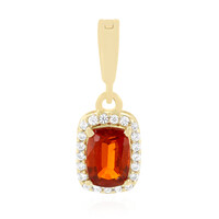 9K Tanzanian Orange Kyanite Gold Pendant