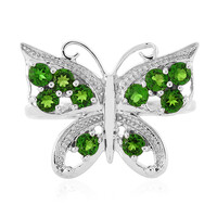 Russian Diopside Silver Ring