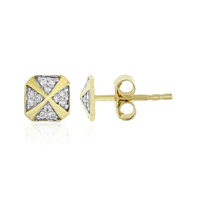 9K Flawless (F) Diamond Gold Earrings (LUCENT DIAMONDS)