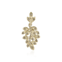 9K SI2 Champagne Diamond Gold Pendant