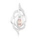 Padparadscha Sapphire Silver Pendant